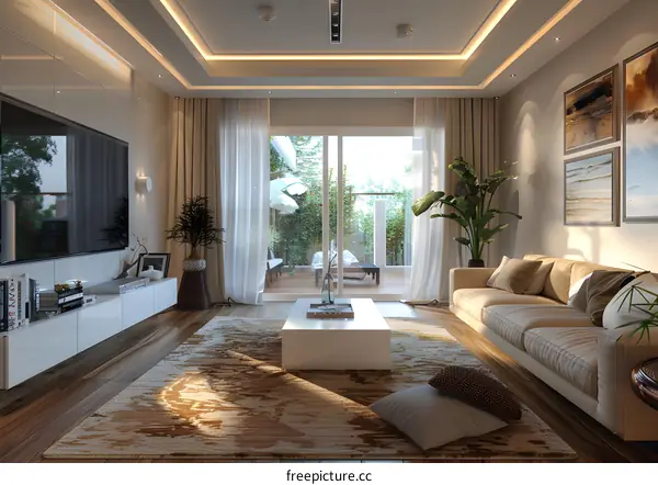 Modern minimalist living room