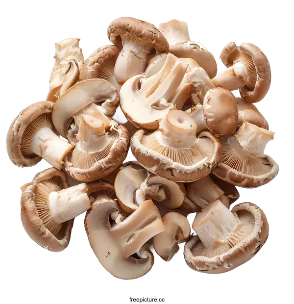 [Transparent Background PNG]a pile of brown mushrooms