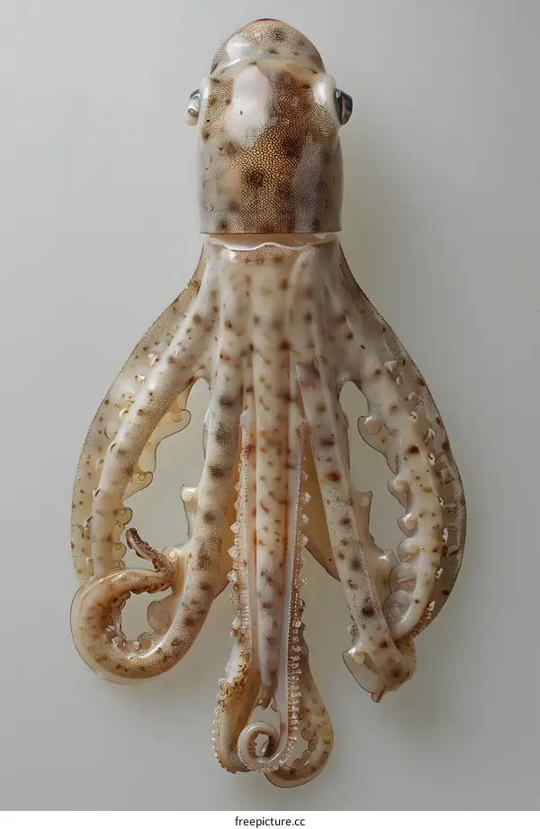 Octopus Specimen on White Background