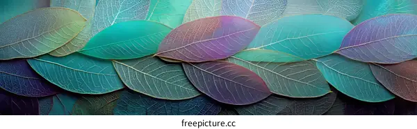 Colorful Pressed Leaves Background Image