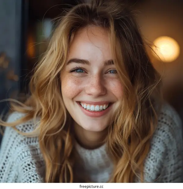 Close-up Portrait of a Smiling Woman