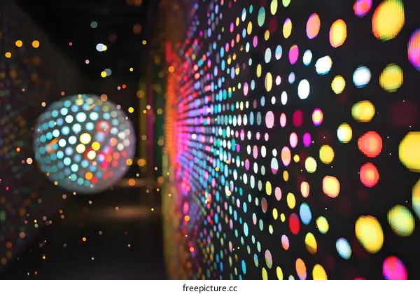 Colorful LED Lights Pattern in a Dark Room