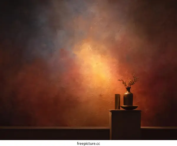Abstract Interior Still Life with Vase