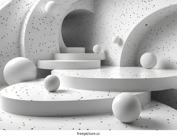 Abstract 3D Geometric Shapes Illustration