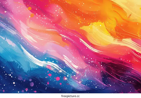 Abstract Colorful Paint Strokes Background