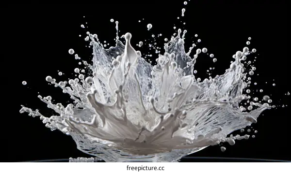 White liquid splash