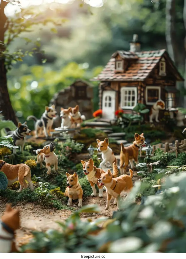 Corgis in a Forest