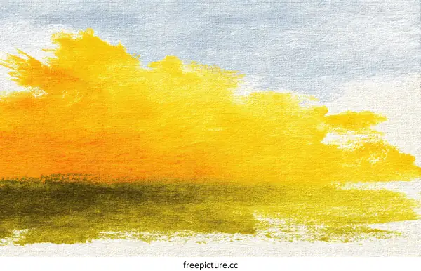 Abstract Watercolor Painting of a Sunset Sky