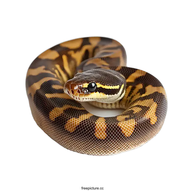[Transparent Background PNG]Close Up of a Ball Python