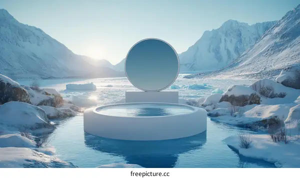 Winter Wonderland Abstract Display Platform