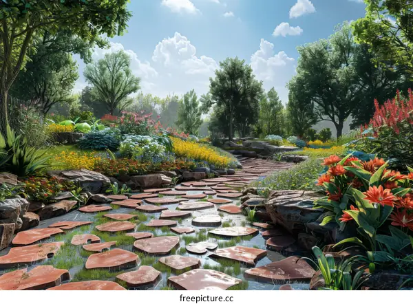 Garden landscape design renderings