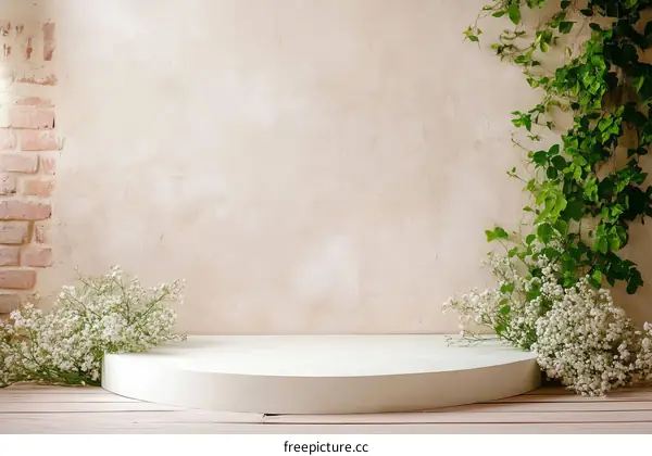 Elegant Floral Display Against Pastel Background