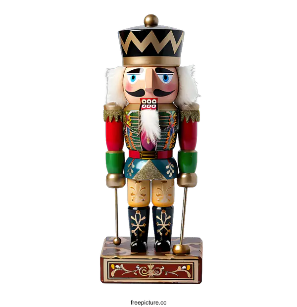 [Transparent Background PNG]Traditional Wooden Nutcracker Soldier Toy Decor