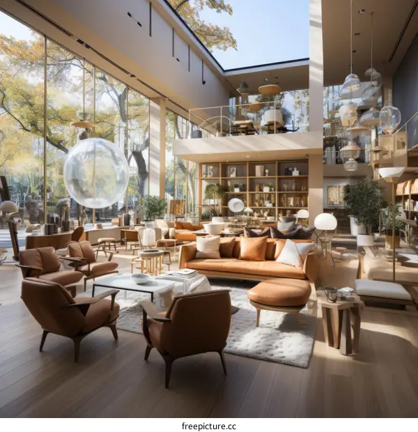 Modern Living Room with Abundant Natural Light