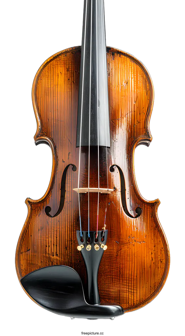 [Transparent Background PNG]An old violin on a white background