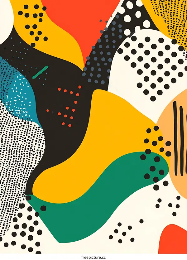 Abstract Colorful Pattern With Geometric Shapes