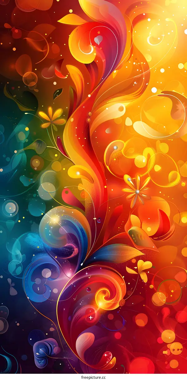 Colorful abstract flower