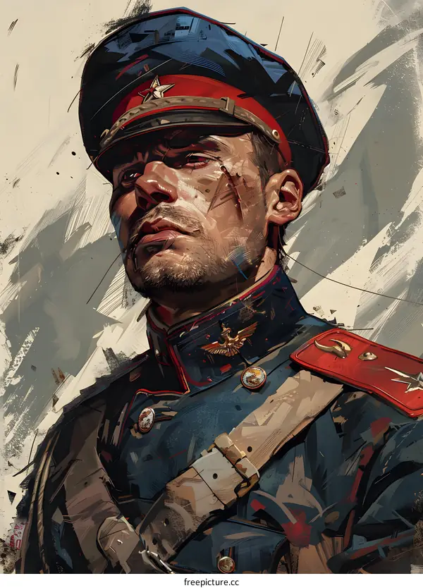 Portrait of a Russian soldier
