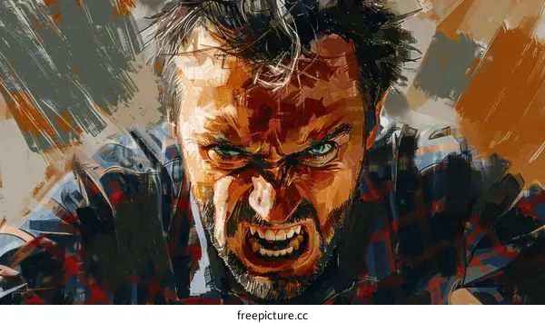 portrait of a man with a beard and green eyes