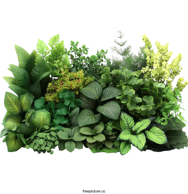 [Transparent Background PNG]Artificial Green Plant Wall Decor