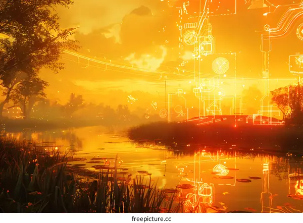 The setting sun and the blueprint of the future technology