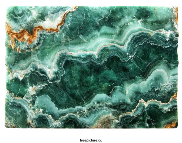 [Transparent Background PNG]Emerald Green Marble Slab Texture