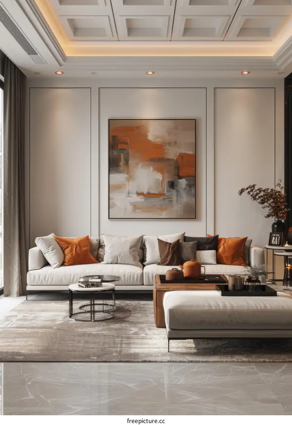 Modern Minimalist Luxury Living Room Interior Design