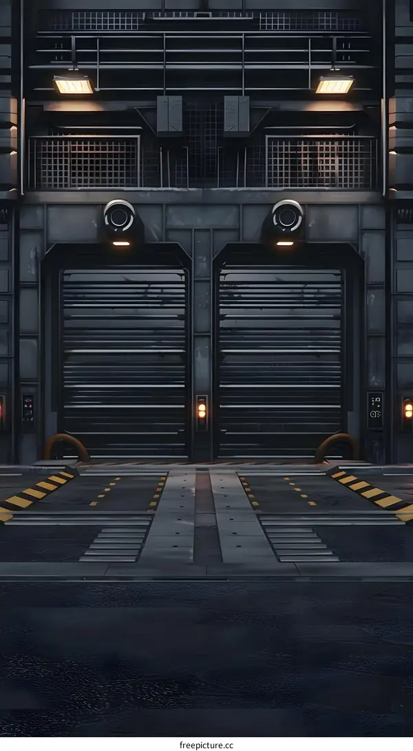 Futuristic Garage Door Entrance