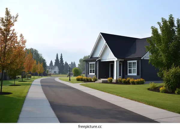 Suburban Homes on a Sunny Day