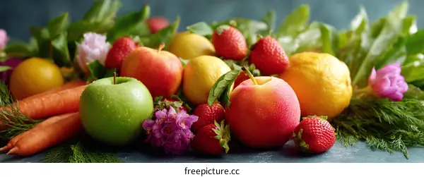 Assortment of Fresh Fruits and Vegetables