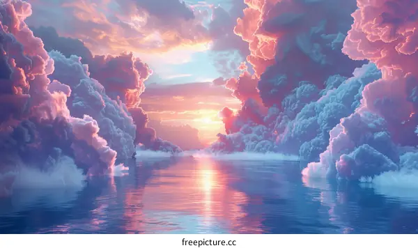 Spectacular Sunset Over the Serene Sea