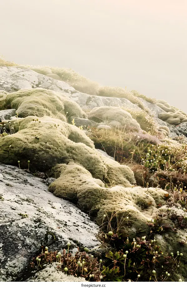 Close Up Of Moss On Rocky Terrain