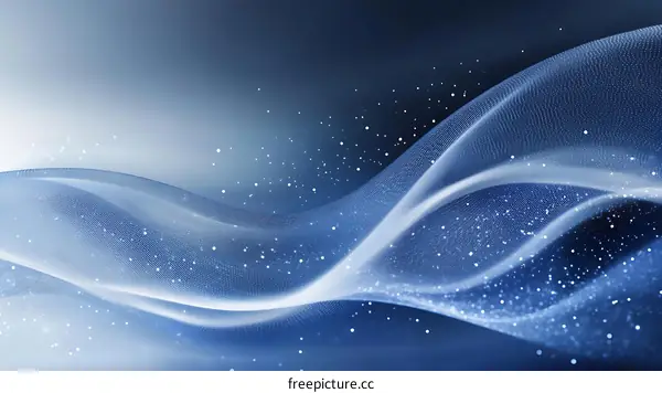 Abstract Blue Wave Background Design