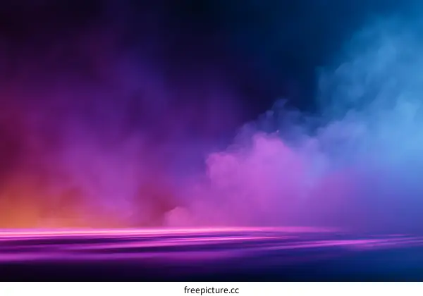 Neon Gradient Smoke Background Abstract Design
