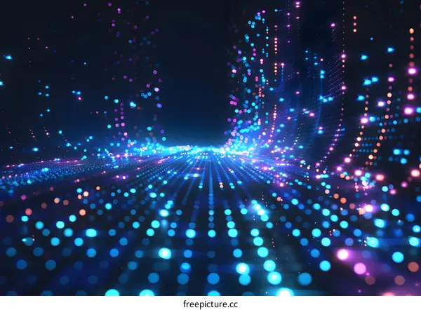 Abstract Blue And Purple Digital Background