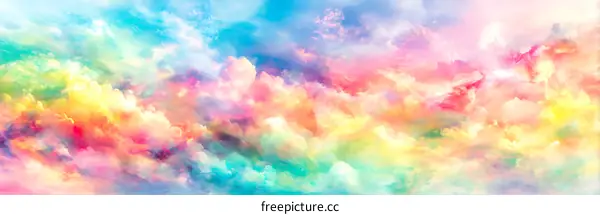 A Colorful and Dreamlike Sky Scene