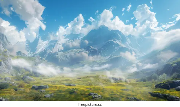 Fantasy Mountain Landscape