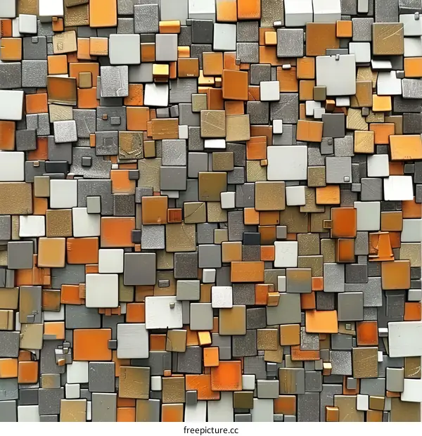Colorful 3D Square Mosaic Wall Tiles