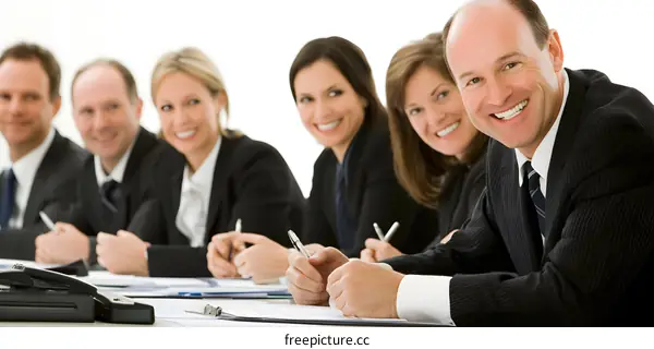 Smiling Business People In A Meeting