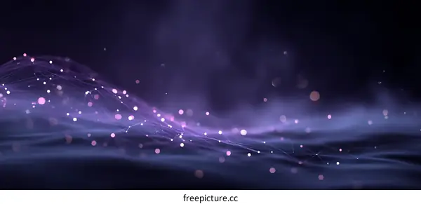 Abstract Digital Wave of Interconnected Points