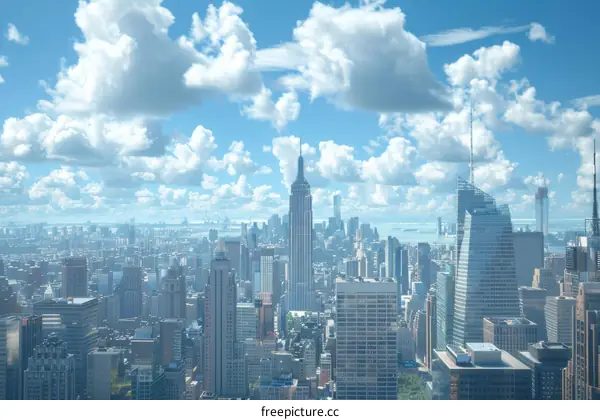 Iconic New York City Skyline with Empire State Building