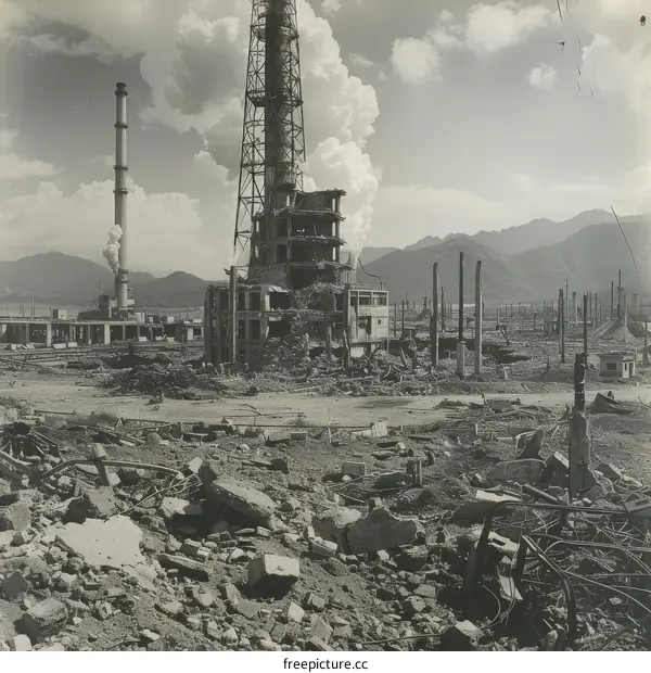 The ruins of Hiroshima after the atomic bomb