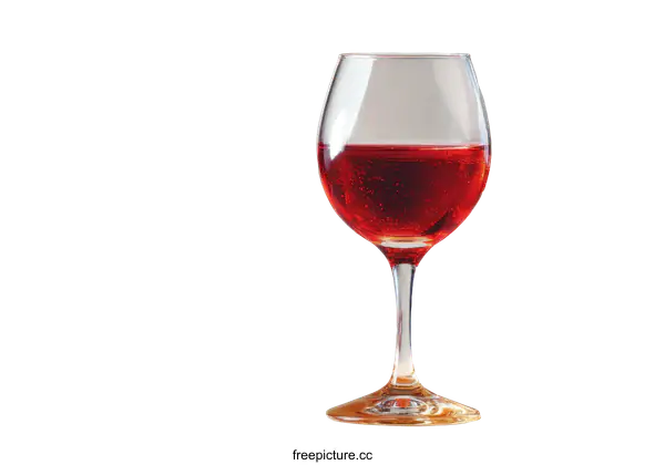 [Transparent Background PNG]Elegant Red Wine Glass on a Light Background