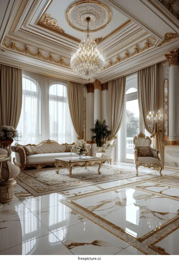 Luxurious Living Room: A Symphony of Style and Splendor