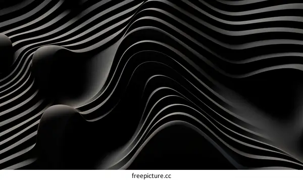 Black and white abstract waves background