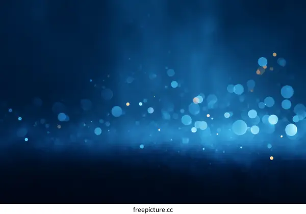 Abstract Bokeh Background in Deep Blue