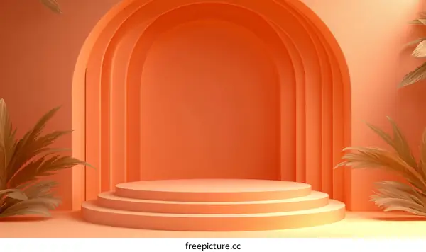 Coral Archway Display Podium with Tropical Accents