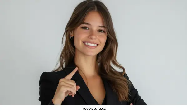 Confident Woman in Business Outfit