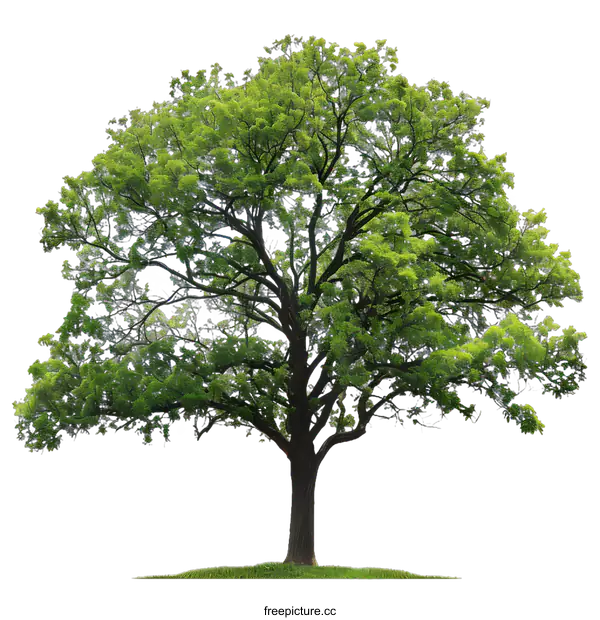 [Transparent Background PNG]Green Tree Isolated on White Background