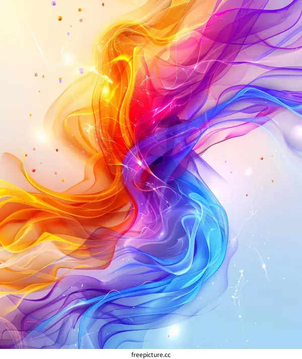 Abstract Colorful Ribbons: Dynamic and Mesmerizing
